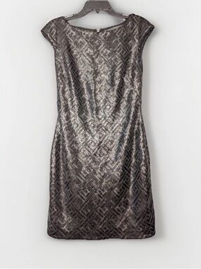 Xscape Women's Sequined Black Cocktail and Party Dress Gown Size 10 Made In USA